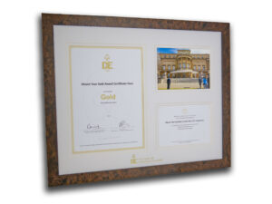 Tri-Aperture Mount - Gold Award Certificate Aperture and Two 7"x 5" Apertures including a photograph (2022)