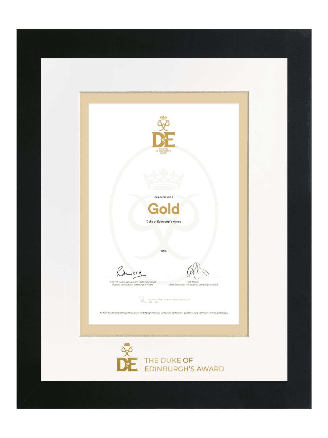 Frame and Mount to Hold your A4 Certificate BCA